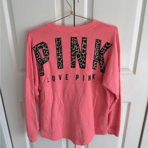 Victoria's Secret PINK Pink Cheetah/Leopard Crew